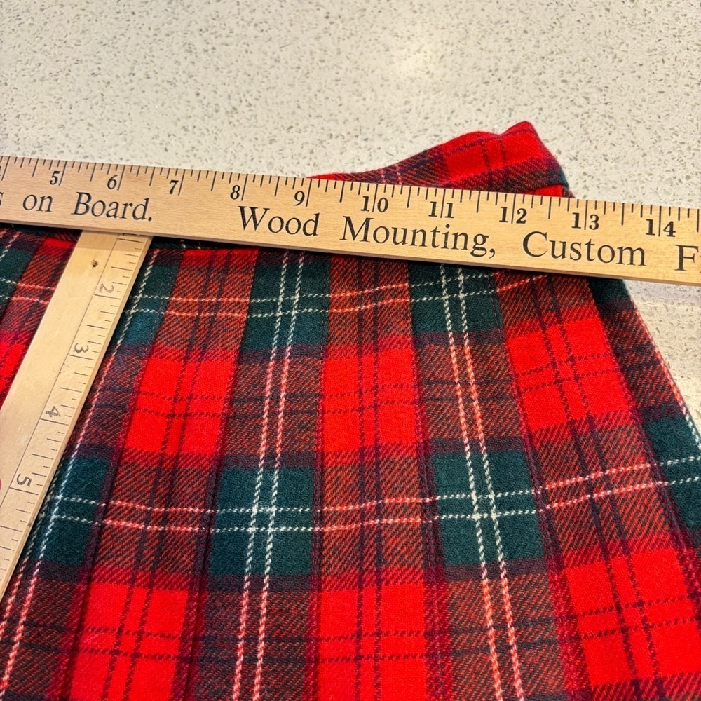 VTG Pendleton Tartan Plaid Skirt Pure Wool Pleated Long Made in USA 10 Petite - Picture 10 of 16